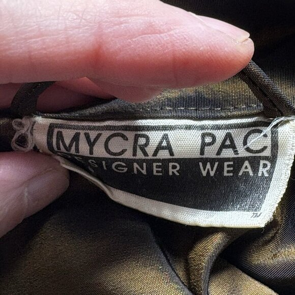 MYCRA PAC Women Raincoat SZ L Brown Leopard Print Trench Swing 60s Retro 63-2 - Picture 6 of 14